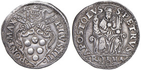 Pio IV (1559-1565) Testone - Munt. 1 AG (g 9,32)

Status: BB

Notes: