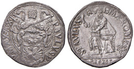 Paolo V (1605-1621) Testone 1615 An. XI - Munt. 69e AG (g 9,57) R Di insolita conservazione per la tipologia.

Status: SPL

Notes: