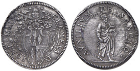 Clemente IX (1667-1669) Giulio - Munt. 6 AG (g 3,24) R Tondello dal metallo poroso, lievi ossidazioni al margine del D/.

Status: BB-SPL

Notes: