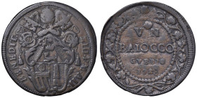 Benedetto XIII (1724-1730) Gubbio - Baiocco 1728 An. II - Munt. 47h CU (g 13,94) RR

Status: qBB

Notes: