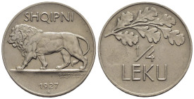 Albania - 1/4 Lek 1927 - Mint: Roma - Ni - KM#3

SPEDIZIONE SOLO IN ITALIA - SHIPPING ONLY IN ITALY

SPL