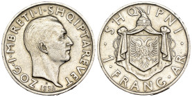 Albania - Zog I (1928-1939) - 1 Frang Ar 1935 - Ag .835 - KM#16

SPEDIZIONE SOLO IN ITALIA - SHIPPING ONLY IN ITALY

SPL