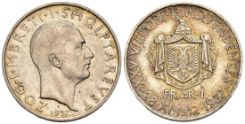Albania - Zog I (1928-1939) - 1 Frang Ar 1937 R - 25 anni di indipendenza - Mint: Roma - Ag .835 - KM#18

SPEDIZIONE SOLO IN ITALIA - SHIPPING ONLY ...