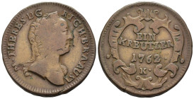 Austria - Sacro Romano Impero (976-1804) - Maria Theresa (1740-1780) - 1 Kreuzer 1762 K - Mint: Kremnica - Cu - KM#1993

SPEDIZIONE SOLO IN ITALIA -...