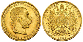 Austria - Impero Austro-Ungarico (1867-1918) - Franz Joseph I (1848-1916) - 20 Corone 1896 - Au .900 - KM#2806

SPEDIZIONE SOLO IN ITALIA - SHIPPING...