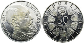 Austria - Seconda Repubblica Austriaca (1955-oggi) - 50 Schilling 1970 - 100° anniversario della nascita di Karl Renner - Ag .900 - KM#2909

SPEDIZI...
