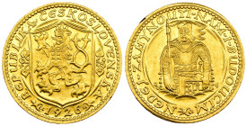 Cecoslovacchia - 1 Dukát 1926 - Au .986 - MOLTO RARO - KM#8 - R/ colpo a ore 11 altrimenti FDC

SPEDIZIONE SOLO IN ITALIA - SHIPPING ONLY IN ITALY
...