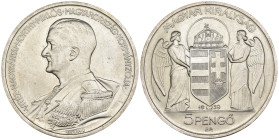 Ungheria - 5 Pengo 1939 BP. - Compleanno di Miklós Horthy - Mint: Budapest - Ag .640 - KM#517

SPEDIZIONE SOLO IN ITALIA - SHIPPING ONLY IN ITALY
...