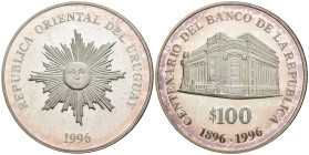 Uruguay - 100 Pesos Uruguayos 1996 - 100° anniversario della Banca Centrale dell'Uruguay - Ag .900 - KM#112

SPEDIZIONE IN TUTTO IL MONDO - WORLDWID...