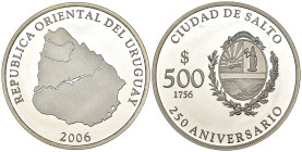 Uruguay - 500 Pesos Uruguayos 2006 - 250° anniversario della città di Salto - Ag .900 - KM#133

SPEDIZIONE IN TUTTO IL MONDO - WORLDWIDE SHIPPING
...