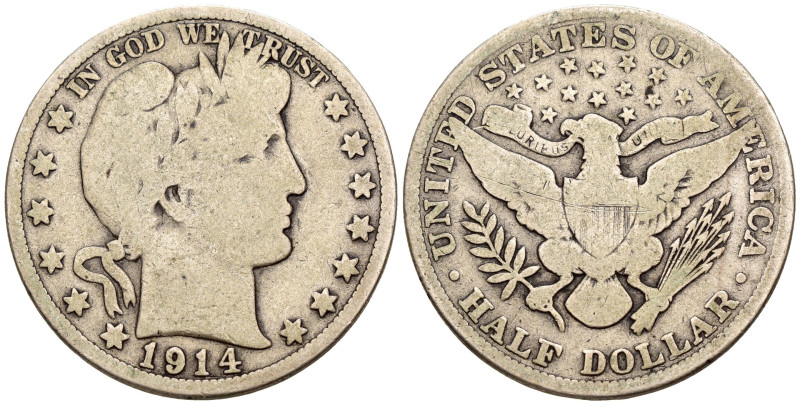 USA - "Barber" Half Dollar 1914 - Mint: Philadelphia - Ag .900 - KM#116

SPEDI...