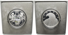 USA - 1 Oz / 1000 SATOSHI (una frazione di Bitcoin, 0.00001000 BTC) 2023 - Prima zecca ad emettere moneta criptovaluta - RARISSIMA - Ag .999 - in cofa...