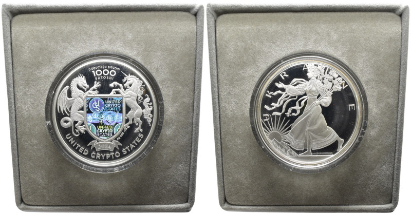 USA - 1 Oz / 1000 SATOSHI (una frazione di Bitcoin, 0.00001000 BTC) 2023 - Prima...