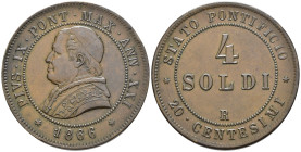 Roma - Stato Pontificio - Pio IX (1846-1870) - 4 Soldi 1866 XXI - Cu - Gigante 316

SPEDIZIONE SOLO IN ITALIA - SHIPPING ONLY IN ITALY

SPL+/qFDC