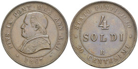 Roma - Stato Pontificio - Pio IX (1846-1870) - 4 Soldi 1867 XXII - Cu - Gigante 318

SPEDIZIONE SOLO IN ITALIA - SHIPPING ONLY IN ITALY

SPL