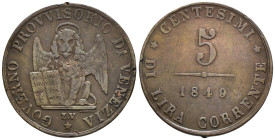 Venezia - Governo Provvisorio (1848-1849) - 5 Centesimi 1849 - Cu - Gigante 9

SPEDIZIONE SOLO IN ITALIA - SHIPPING ONLY IN ITALY

BB+