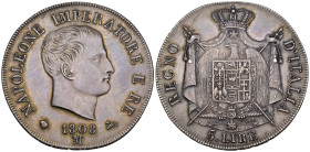 Re d'Italia (1805-1814) - 5 Lire 2° Tipo 1808 - Variante A Aperte - RARISSIMA - Gigante 103a

SPEDIZIONE SOLO IN ITALIA - SHIPPING ONLY IN ITALY

...