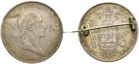 Francesco I d'Asburgo Lorena (1815-1835) - Scudo Nuovo da 6 Lire 1826 Milano - Ag - gr. 26,53 - RARA - Gigante 39 - la moneta è stata modificata con l...