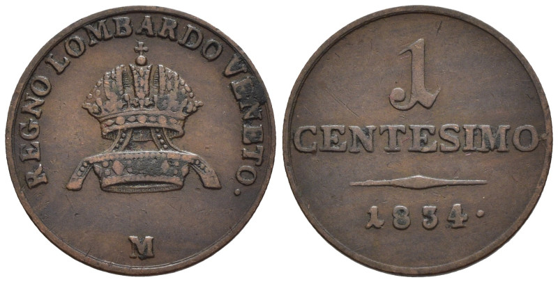 Francesco I d'Asburgo Lorena (1815-1835) - 1 Centesimo 1834 Milano - Cu - Gigant...