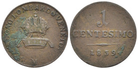 Ferdinando I d'Asburgo Lorena (1835-1848) - 1 Centesimo 1839 Milano - Cu - Gigante 104

SPEDIZIONE SOLO IN ITALIA - SHIPPING ONLY IN ITALY

BB