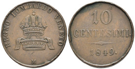 Francesco Giuseppe I d'Asburgo Lorena (1848-1866) - 10 Centesimi 1° Tipo 1849 Milano - Cu - RARA - Gigante 25

SPEDIZIONE SOLO IN ITALIA - SHIPPING ...