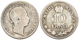 Francesco Giuseppe I d'Asburgo Lorena (1848-1866) - 10 Kreuzers 1860 Venezia - Ag .500 - RARA - Gigante 108

SPEDIZIONE SOLO IN ITALIA - SHIPPING ON...