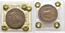 Carlo Felice (1821-1831) - 5 Centesimi 1826 Torino - R/ P in ovale e testina d'aquila - Cu - MOLTO RARA - Gigante 108 - Perizia Numismatica Cavaliere ...