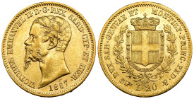 Vittorio Emanuele II (1849-1861) - 20 Lire 1857 Torino - Au .900 - Gigante 14

SPEDIZIONE SOLO IN ITALIA - SHIPPING ONLY IN ITALY

SPL