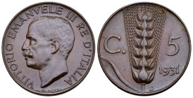 Vittorio Emanuele III (1900-1943) - 5 Centesimi Spiga del 2° Tipo 1931 - Cu - Gigante 277

SPEDIZIONE SOLO IN ITALIA - SHIPPING ONLY IN ITALY

m S...
