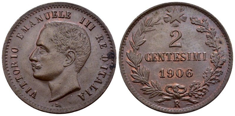 Vittorio Emanuele III (1900-1943) - 2 Centesimi Valore 1906 - Cu - Gigante 295
...