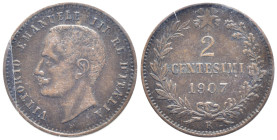 Vittorio Emanuele III (1900-1943) - 2 Centesimi Valore 1907 - Cu - MOLTO RARA - Gigante 296 - Perizia Perrone MB

SPEDIZIONE SOLO IN ITALIA - SHIPPI...