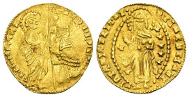 IMITAZIONE DELLO ZECCHINO VENEZIANO - Asia Minore (XIV- XVI sec.) Ducato a imitazione veneziana, presumibilmente a nome di Andrea Dandolo (1341-1354) ...