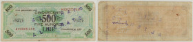 FALSO - Allied Military Currency - banconota 500 Lire Serie 1943 A (Bilingue) - timbro "ALTERATO" - piccoli fori e strappi

SPEDIZIONE SOLO IN ITALI...