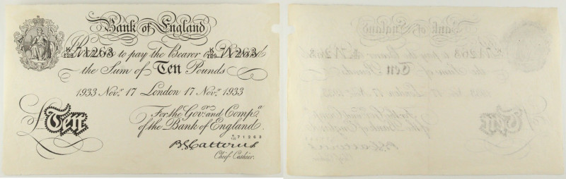 FALSI - Inghilterra - banconota 10 Pounds 1933 "Operazione Bernhard" - P#329a
...