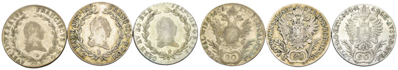 Austria - Impero Austriaco - Lotto di 3 monete: 20 Kreuzers 1808 D Mint: Salisbu...