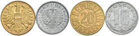 Austria - Lotto di 2 monete: 20 Groschen 1954 Cupralluminio KM#2877 - 10 Groschen 1949 Zinco KM#2874

SPEDIZIONE SOLO IN ITALIA - SHIPPING ONLY IN I...
