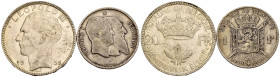Belgio - Lotto di 2 monete: 20 Francs 1935 Ag .680 KM#105 - 1 Franc 1880 Cinquant'anni di indipendenza del Belgio Ag .835 KM#38

SPEDIZIONE SOLO IN ...