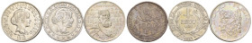 Brasile - Lotto di 3 monete: 2000 Réis 1931 Ag .500 KM#526 - 1000 Réis 1912 Ag .900 KM#510 - 2000 Réis 1932 400° anniversario della colonizzazione Ag ...