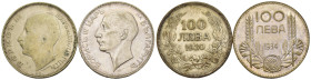 Bulgaria - Boris III (Борис III) (1918-1943) - Lotto di 2 monete: 100 Leva 1930 BP Mint: Budapest Ag .500 KM#43 - 100 Leva 1934 Ag .500 KM#45

SPEDI...