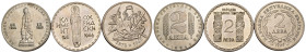 Bulgaria - Lotto di 3 monete: 2 Leva 1969 90° Anniversario Liberazione dai turchi Mint: Sofia CuNi KM#77 - 2 Leva 1969 25° Anniversario della Rivoluzi...