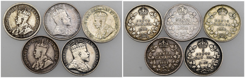 Canada - Lotto di 5 monete da 5 Cents anni vari - Ag

SPEDIZIONE SOLO IN ITALI...