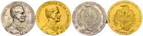 Regno d'Italia - Vittorio Emanuele III (1900-1943) - Lotto di 2 medaglie 1904 per l'esposizione campionaria internazionale, Firenze - AE (colpi al bor...