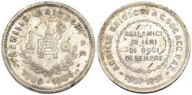 Achille Brioschi (1880-1906) - Medaglia Achille Brioschi & C. Soc. Acc. P. Az. 1907-1957 - gr. 20,81 - 35,60 mm

SPEDIZIONE IN TUTTO IL MONDO - WORL...