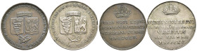 Milano - Francesco I d'Asburgo Lorena (1815-1835) - Lotto di 2 Medaglie 1815 Per il giuramento di sudditanza delle Provincie Venete all'Imperatore - A...
