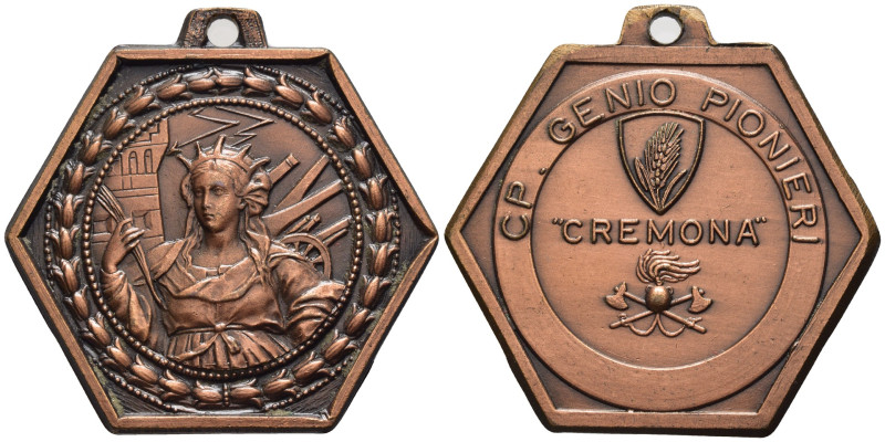 Militare - Medaglia esagonale emessa per la Compagnia Genio Pionieri "Cremona" -...