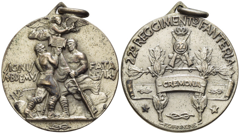 Militare - Medaglia - 22° Reggimento Fanteria “Cremona” - 31 mm - con appiccagno...