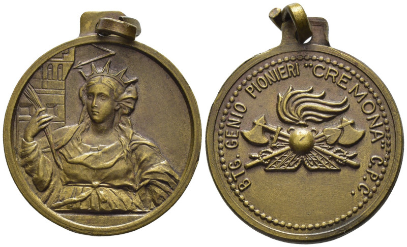 Militare - Medaglia Battaglione Genio Pionieri "Cremona" C.P.C - AE - 24mm - con...