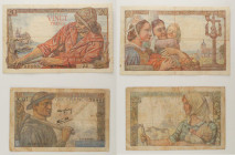 Francia - Lotto di 2 banconote: 20 Francs 1942 P#100 - 10 Francs 1947 P#99

SPEDIZIONE SOLO IN ITALIA - SHIPPING ONLY IN ITALY

VF