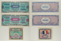 Francia - Allied Military Currency - Lotto di 3 banconote: 100 Francs 1944 P#118 - 50 Francs 1944 P#117 - 10 Francs 1944 P#116

SPEDIZIONE SOLO IN I...