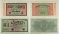 Germania - Repubblica di Weimar (1918-1933) - Lotto di 2 banconote: 20.000 Mark 1923 P#85 - 1.000 Mark 1922 P#76

SPEDIZIONE SOLO IN ITALIA - SHIPPI...